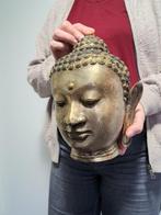 Bronzen Boeddha hoofd - Beeld - Azië (Zonder Minimumprijs), Antiek en Kunst
