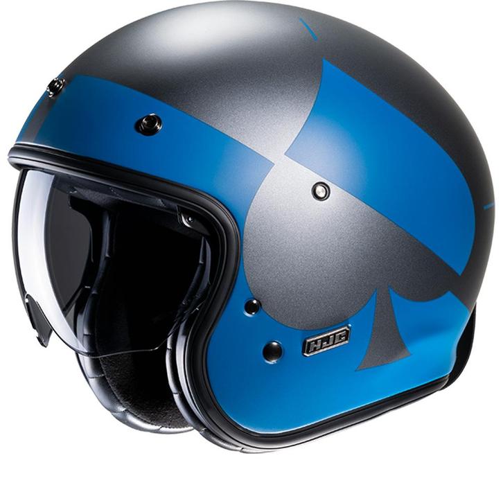Hjc V31 Kuz Blauw Grijs MC2SF Jethelm, Motoren, Kleding | Motorhelmen, Nieuw met kaartje, HJC, Jethelm, Verzenden