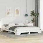 vidaXL Bedframe met opslag Wit 160 x 210 cm Hout, Verzenden, Nieuw, Wit, Hout