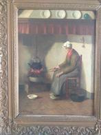 Hendrikus van Langen (1874-1964) - Boerin in interieur