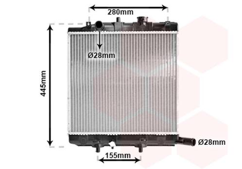 RADIATOR VOOR MAZDA DEMIO DW 1996-2000 B5C715200A, Auto-onderdelen, Airco en Verwarming, Nieuw, Ophalen of Verzenden