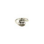 Witgouden slagring met diamant 14 krt, Sieraden, Tassen en Uiterlijk, Ringen, Verzenden, Zo goed als nieuw, Wit, Goud