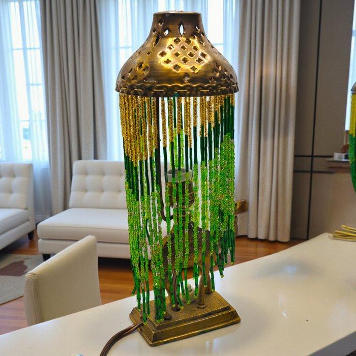 Oriental Brass Camel Lamp - Lamp - Messing, Antiek en Kunst, Kunst | Designobjecten