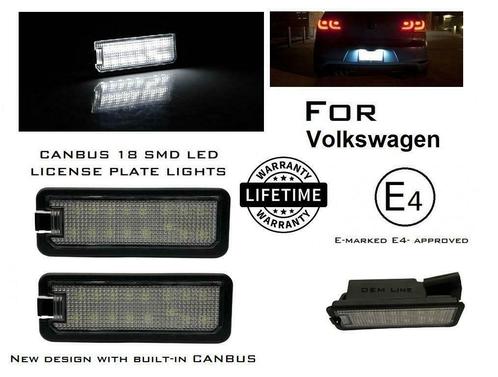 LED Kenteken lampen set voor VW Golf 5 6 7 Polo 6R 6C Passat, Auto-onderdelen, Verlichting, Nieuw, Volkswagen, Ophalen of Verzenden