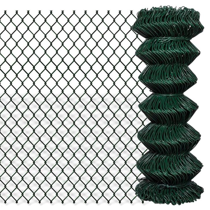 vidaXL Gaashek 1x15 m staal groen, Tuin en Terras, Schuttingen, Nieuw, IJzer, 1 tot 2 meter, Verzenden