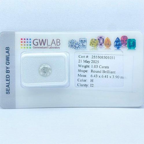 Zonder Minimumprijs - 1 pcs Diamant (Natuurlijk) - 1.03 ct -, Sieraden, Tassen en Uiterlijk, Edelstenen