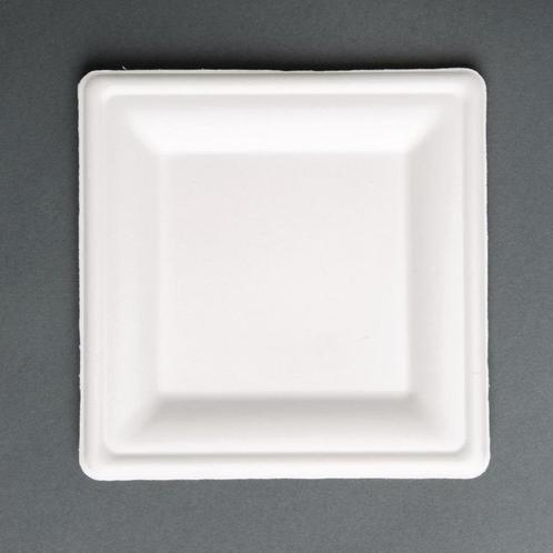 Composteerbare bagasse borden | Vierkant | 50 stuks, Zakelijke goederen, Horeca | Keukenapparatuur, Verzenden
