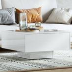 vidaXL Salontafel 60x60x31,5 cm bewerkt hout hoogglans wit, Huis en Inrichting, Tafels | Salontafels, 50 tot 100 cm, Verzenden