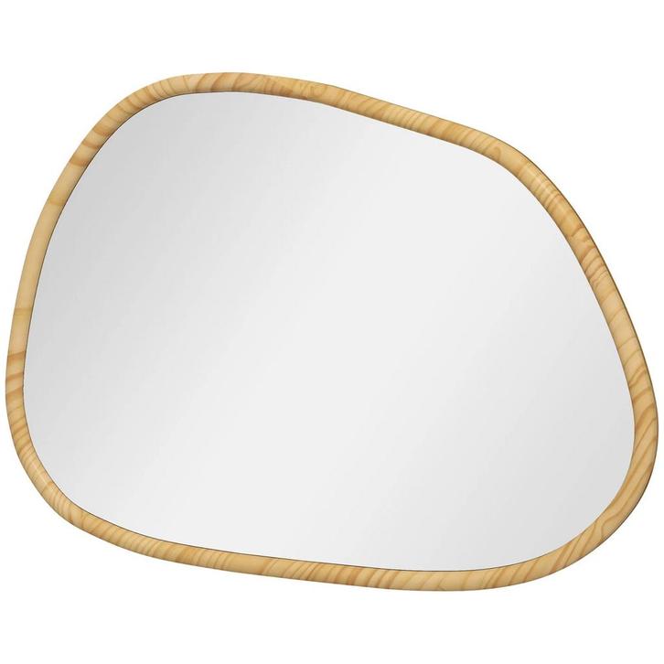 TRUUSK Asymmetrische Wandspiegel 70x50cm - Badspiegel Met Ho, Huis en Inrichting, Woonaccessoires | Spiegels, Nieuw, Verzenden