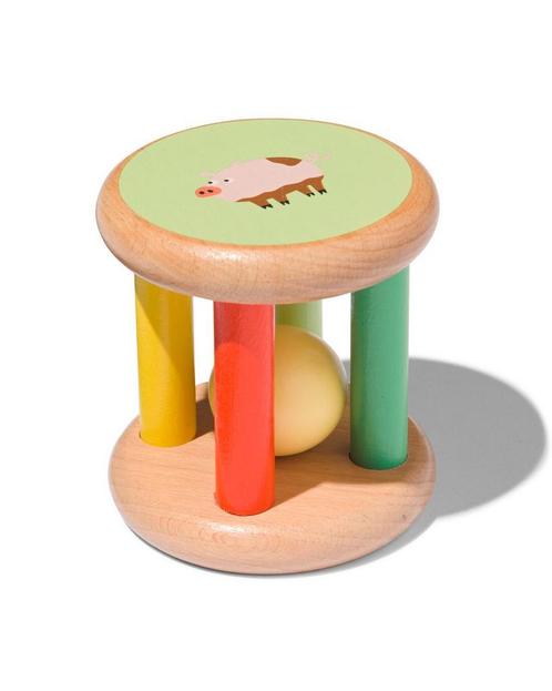 HEMA Rammelaar hout Ø7cm van €6.5 voor €4 sale, Kinderen en Baby's, Speelgoed | Houten speelgoed, Nieuw, Verzenden