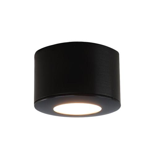 Ronde zwarte Veranda opbouwspot Vasso, IP44, dimbaar, Tuin en Terras, Buitenverlichting, Nieuw, Ophalen of Verzenden