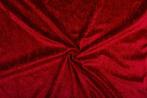 Velours stof donkerrood, Hobby en Vrije tijd, Stoffen en Lappen, 120 cm of meer, Ophalen of Verzenden, Polyester, Rood