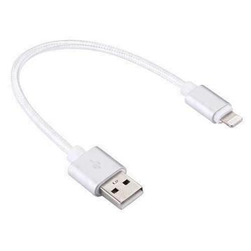Luxe Oplader - Data USB Kabel voor iPhone iPad iPod 10 cm.