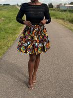 Afrikaanse print mini rok - Multi color Feathers - S, Kleding | Dames, Ophalen of Verzenden, Nieuw