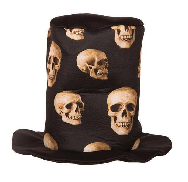 Hoge hoed skulls Halloween, Kleding | Dames, Carnavalskleding en Feestkleding, Nieuw, Ophalen of Verzenden