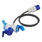 ProPlus Verloopkabel - 3 weg - 150 cm - CEE naar Schuko -..., Ophalen of Verzenden, Nieuw