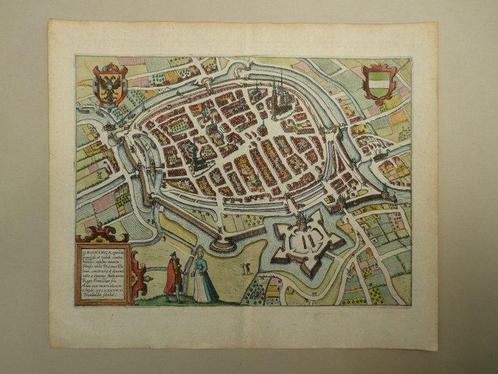 Nederland - Groningen; L. Guicciardini / W. Blaeu - Groninga, Boeken, Atlassen en Landkaarten