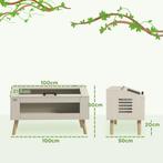 Terrarium Voor Reptielen, 140L Reptiel Voederbak Met Gehard, Dieren en Toebehoren