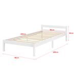 Houten bed Nakkila grenen met matras 90x200 cm wit, Nieuw, Verzenden