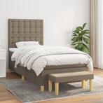 vidaXL Boxspring met matras stof taupe 80x200 cm, Huis en Inrichting, Slaapkamer | Bedden, Eenpersoons, Verzenden, Nieuw, 80 cm