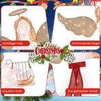 COSTWAY kerstfiguur, engel met warmwitte LED-lampjes, kerstd, Verzenden, Zo goed als nieuw