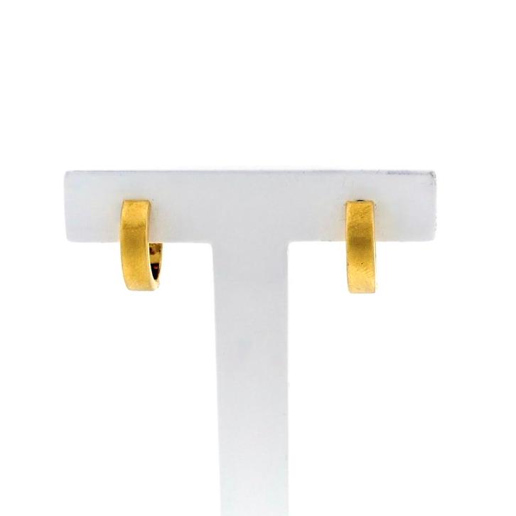 Gouden klapcreolen | Ø 14,5 mm (subtiele oorringen), Sieraden, Tassen en Uiterlijk, Oorbellen, Overige kleuren, Gebruikt, Goud