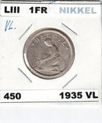 België. 1 Franc 1935 tot 1939 --17 munten goede tot zeer