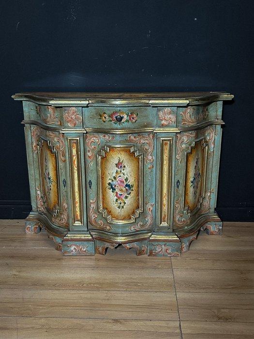 Credenza - Hout, Polychrome geschilderd, Antiek en Kunst, Antiek | Meubels | Stoelen en Banken