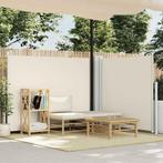 vidaXL Windscherm uittrekbaar 140x600 cm crème, Verzenden, Nieuw