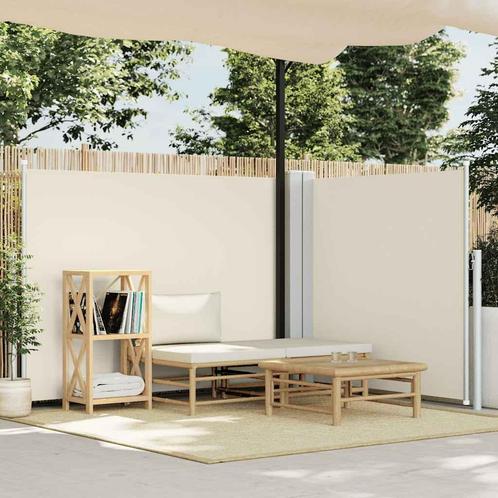 vidaXL Windscherm uittrekbaar 140x600 cm crème, Tuin en Terras, Zonneschermen, Nieuw, Verzenden