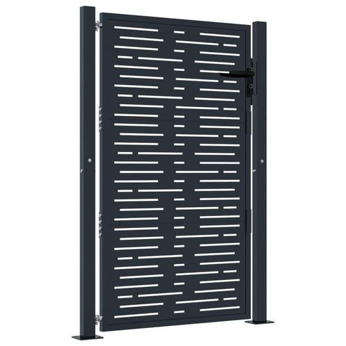 Poort 105x155 Antraciet - Retourdeal - Tuin Makeover! 51%, Tuin en Terras, Tuinhekken en Hekwerk, Met poort, Nieuw, IJzer, Tuinhek