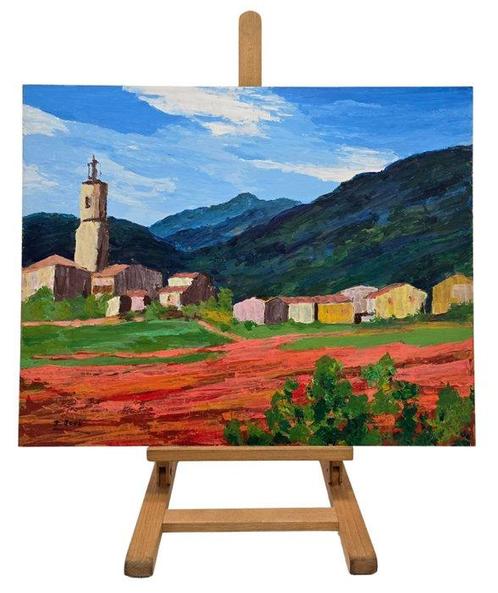École Catalane (XX) - NO RESERVE - Terre de rouges et de, Antiek en Kunst, Kunst | Schilderijen | Klassiek