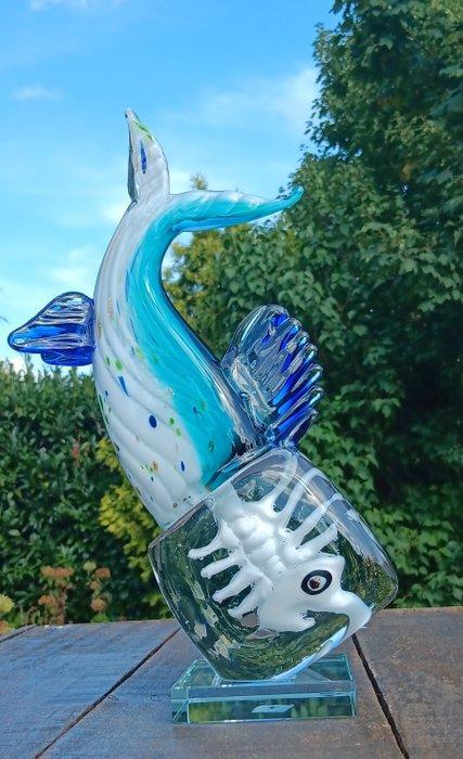 sculptuur, grote skelet fisch - 35 cm - murano stijl, Antiek en Kunst, Kunst | Designobjecten