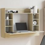 vidaXL Wandbureau 105x48x75 cm bewerkt hout sonoma, Huis en Inrichting, Verzenden, Nieuw
