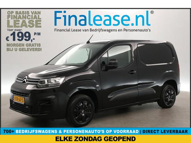 Citroën Berlingo 1.5 BlueHDI Airco Cruisecontrol, Auto's, Bestelauto's, Lease, Handgeschakeld, Diesel, Zwart, Citroën, Verzenden