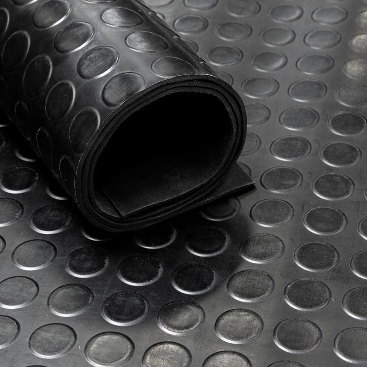Rubber loper / rubbermat op rol Noppen 3mm zwart - Breedte, Doe-het-zelf en Verbouw, Overige Doe-het-zelf en Verbouw, Verzenden