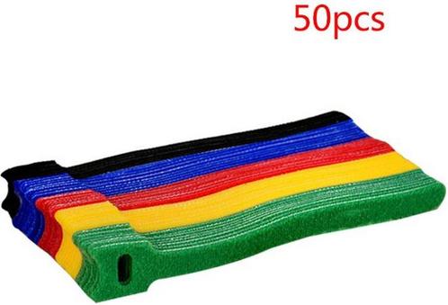 5 Kleuren Kabelbinders Klittenband Hersluitbaar - 50 Stuks -, Computers en Software, Overige Computers en Software