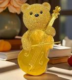 sculptuur, Golden Violinist Bear - 12 cm - Hars - 2026