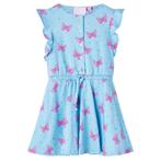 vidaXL Kinderjurk met knopen zonder mouwen 104 blauw, Verzenden, Nieuw