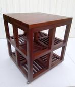 Bijzettafel - Hout - Houten kubus tafel 60 cm