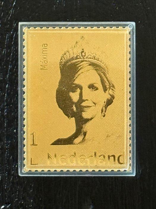 Nederland - Gouden postzegels van Maxima en Willem Alexander, Postzegels en Munten, Postzegels | Nederland