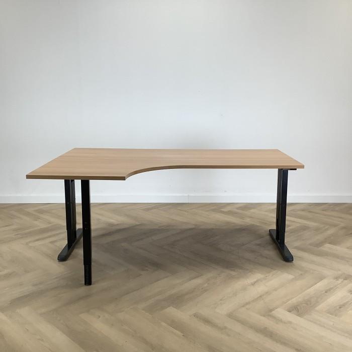 hoekbureau (links) 180x120 cm, beuken - zwart, Huis en Inrichting, Bureaus, Bureau, Gebruikt, Ophalen of Verzenden