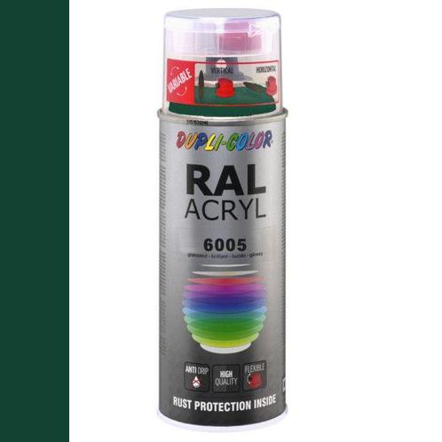 Dupli-Color Ral Acryl Ral 6005 Mosgroen Hoogglans 400 ml, Doe-het-zelf en Verbouw, Verf, Beits en Lak, Nieuw, Ophalen of Verzenden