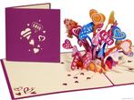 Liefdeskaart met lieve vrolijke hartjes Valentijnskaart A..., Nieuw, Verzenden