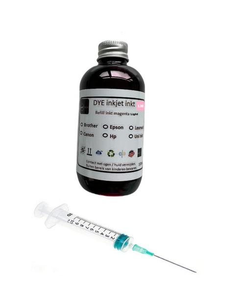 Geschikt HP navul inkt LICHT MAGENTA (licht rood) 100ml, Computers en Software, Printerbenodigdheden, Cartridge, Nieuw