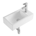 TOILETFONTEIN | WIT | Kraangat rechts 45,5×25,5×12 cm, Ophalen of Verzenden, Nieuw, Wastafel