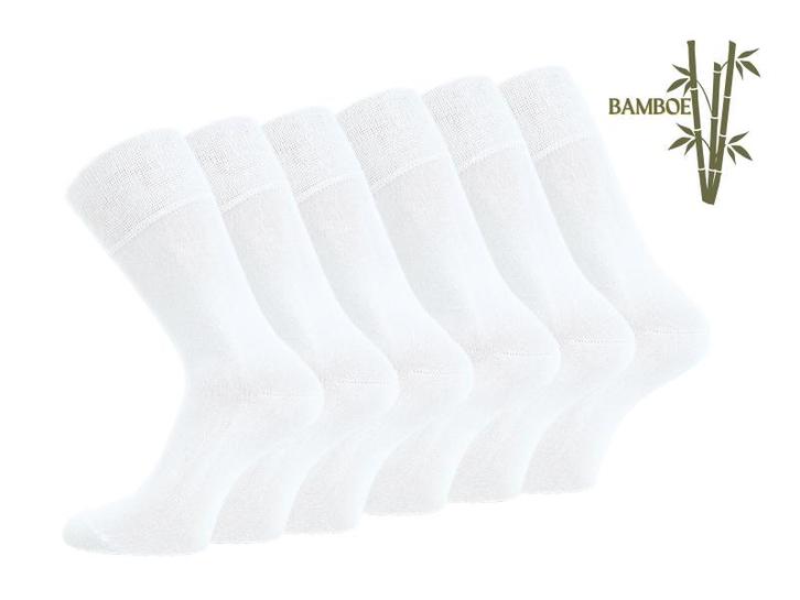 6 paar SQOTTON® Bamboe sokken - Naadloos - Wit, Kleding | Heren, Sokken en Kousen, Verzenden