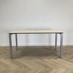verstelbaar bureau 160x80 cm, Ahorn - grijs, Huis en Inrichting, Bureaus, Ophalen of Verzenden, In hoogte verstelbaar, Gebruikt