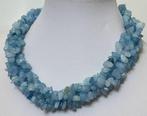 Halsband van 4 wikkelingen van natuurlijke aquamarijn (600