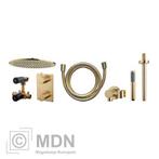 Inbouw regendouche set rond type 404 geborsteld messing (30c, Verzenden, Nieuw